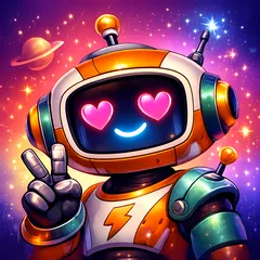 Colorful abstract geometric avatar with bold angular shapes in vivid hues for a profile picture